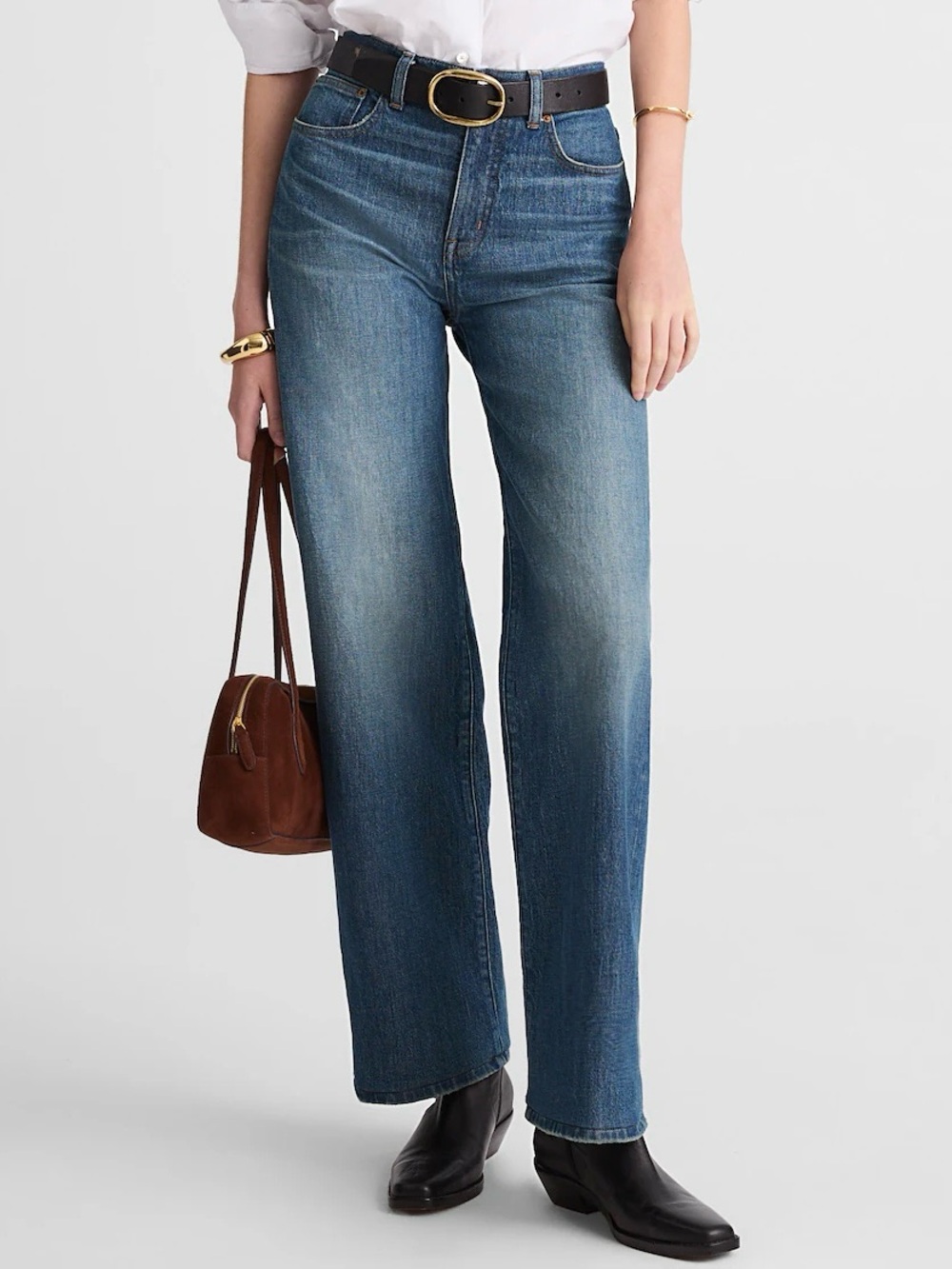 MADEWELL PERFECT VINTAGE WIDE-LEG JEAN HARVEY WASH SIZE 24